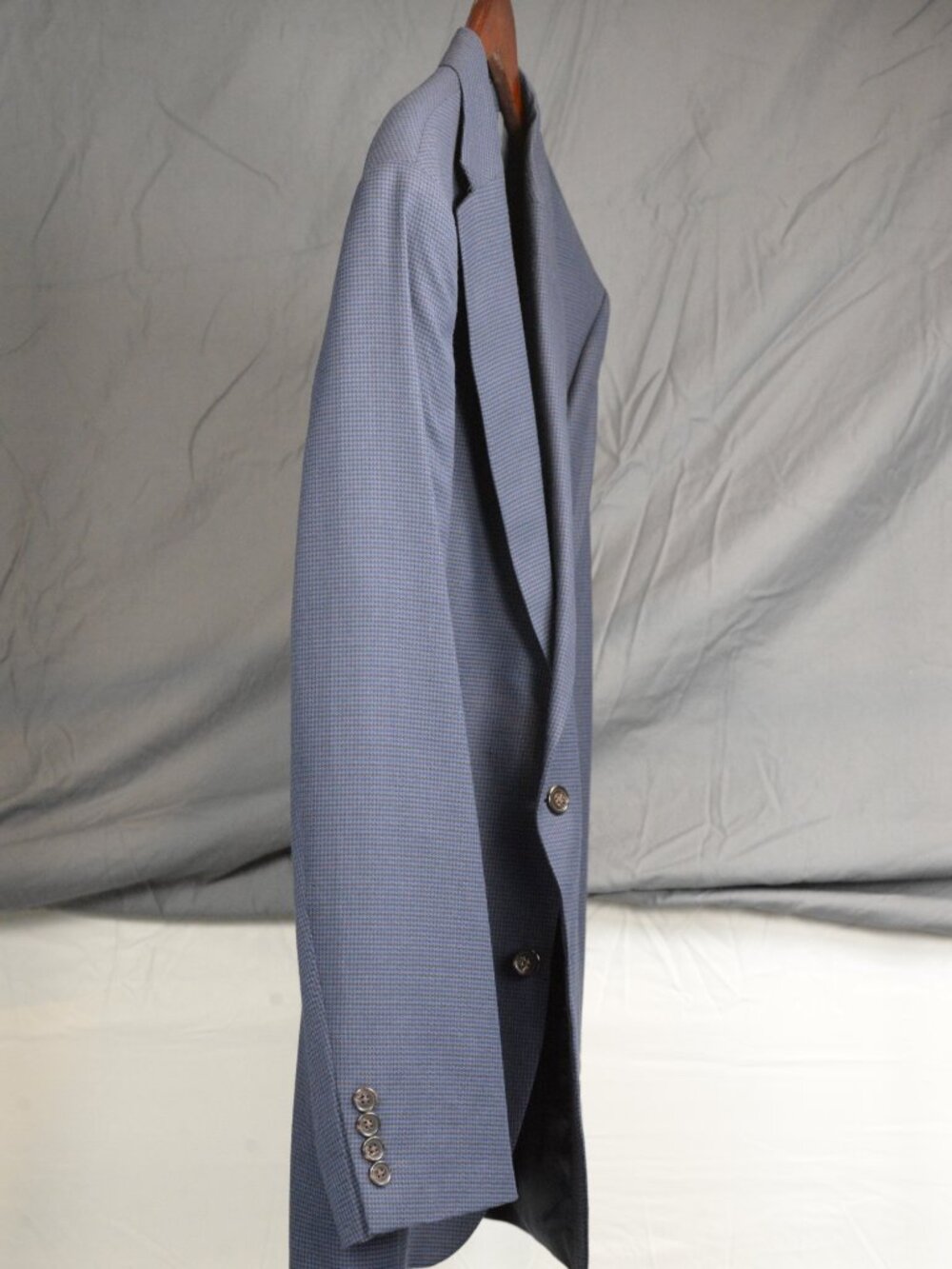 Lauren Ralph Lauren Blue Micro-Houndstooth Sport Coat 50R - Picture 3 of 10